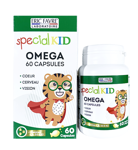 Special Kid Omega Capsules - Hỗ trợ tăng cường thị lực, tốt cho não bộ và tim mạch [Hộp 60 viên – Nhập khẩu Pháp]