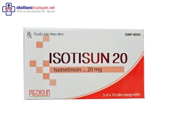 Isotisun 20mg (3 vỉ x 10 viên)