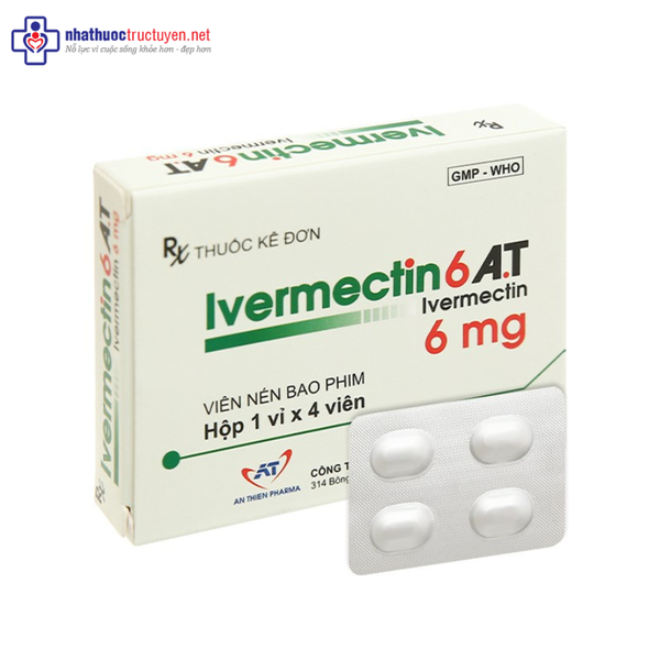 Ivermectin 6 A.T (1 vỉ x 4 viên)