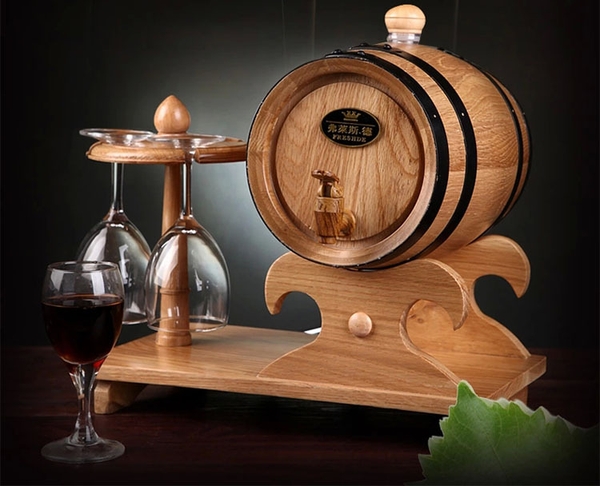 thiết kế nghệ thuật cho thùng gỗ sồi đựng rượu
