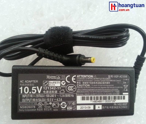 Sạc laptop sony 10.5V- 4.3A(3.8A)