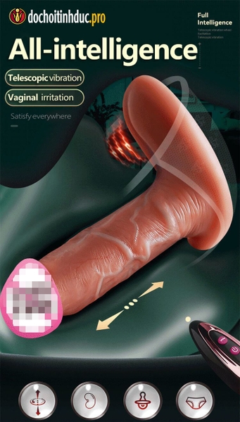 Dương vật giả có rung thụt sưởi ấm mang trong quần lót