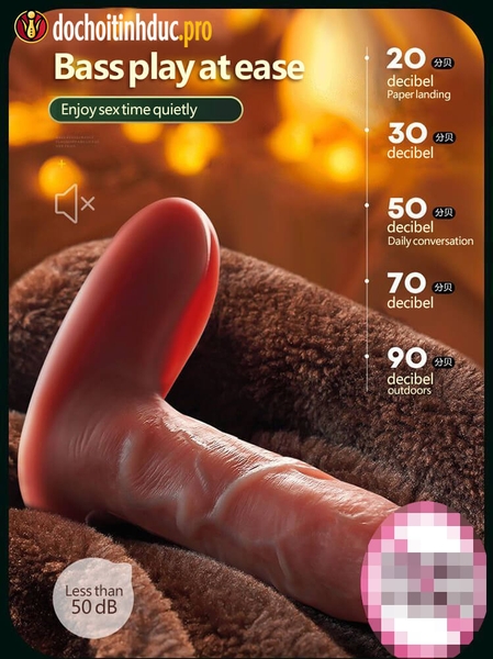 Dương vật giả có rung thụt sưởi ấm mang trong quần lót