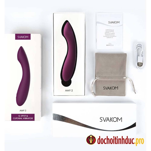Máy rung sex toy nữ SVAKOM Amy 2 - Đồ chơi tình dục thương hiệu Mỹ