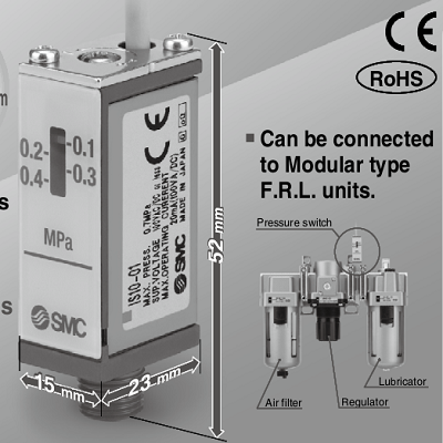 Thiết bị khí nén SMC - Cảm biến áp suất dòng IS10