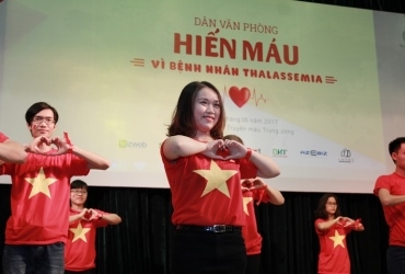 Tưng bừng ngày hội Dân văn phòng hiến máu vì bệnh nhân Thalassemia 2017