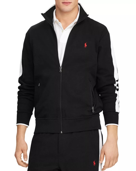Áo lạnh jacket Polo Ralph lauren đen phối trắng with logo ngựa đỏ