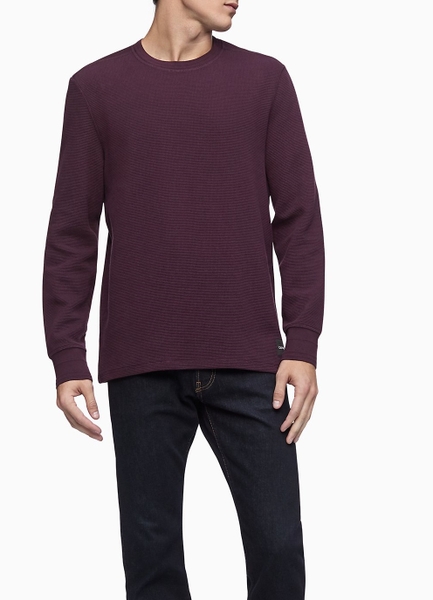 Áo thun lạnh nam calvin klien dài tay đỏ đô