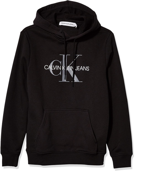 Áo thun lạnh calvin klein đen phối 1/2 áo chữ kiểu hoodie