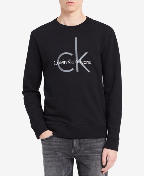 Áo lạnh thun Nam dài tay Calvin Klien Jeans - đen chữ to