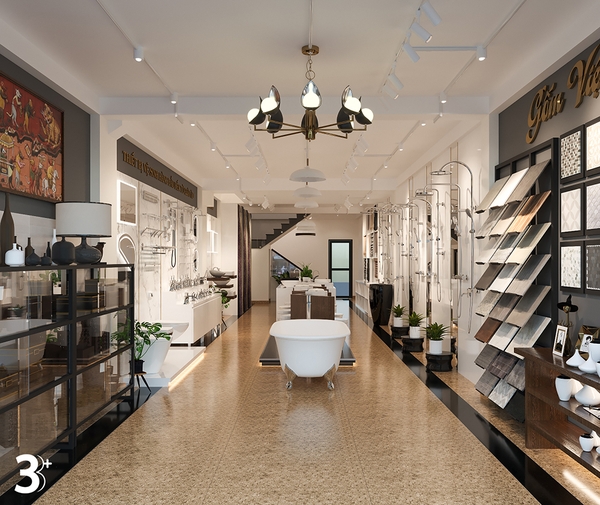 THIẾT KẾ SHOWROOM THIẾT BỊ VỆ SINH Ở ĐỊNH CÔNG HẠ