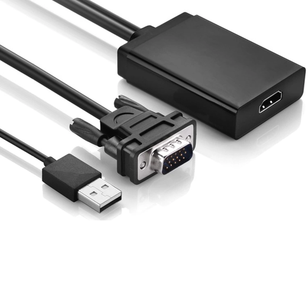 Cổng chuyển đổi VGA to HDMI Audio ( đen ) Ugreen 40213