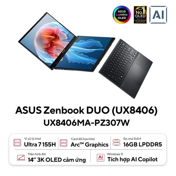 Laptop ASUS Zenbook DUO (2024) UX8406MA-PZ307W