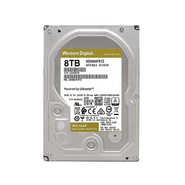 Ổ cứng server Western Digital Enterprise Gold 8Tb WD8004FRYZ (3.5inch/ 7200rpm/ SATA/ 6Gbps/ 256MB)