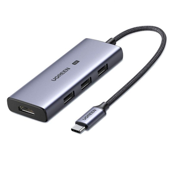 Bộ chuyển đổi Usb type C ra 3 × Usb 3.0 + Hdmi Ugreen 50629 8K 30Hz 15cm