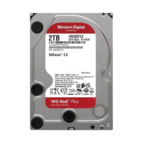 Ổ cứng Western Digital Red Plus 2TB 3.5 inch 128MB Cache 5400RPM WD20EFZX