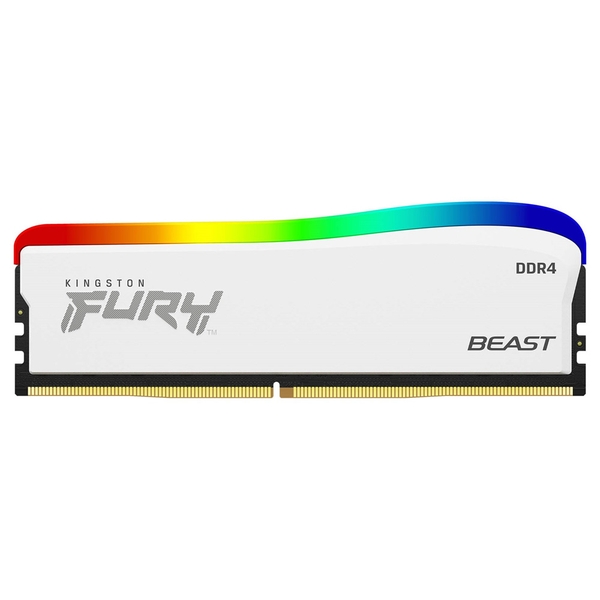 Ram Kingston Fury Beast White RGB 8GB DDR4 3200Mhz