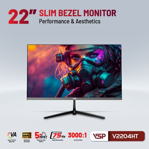 Màn hình  VSP V2204HT Màu Đen