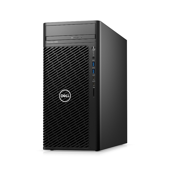 Máy tính Dell Precision 3660 Tower CTO BASE (gồm i7-12700(2.1GHz to 4.9GHz)/2x 8GB ram/ 512GB SSD/ DVD+/-RW/Nvidia T400 4GB, 3 mDP to DP adapter/Keyboard / Mouse/Ubuntu Linux )