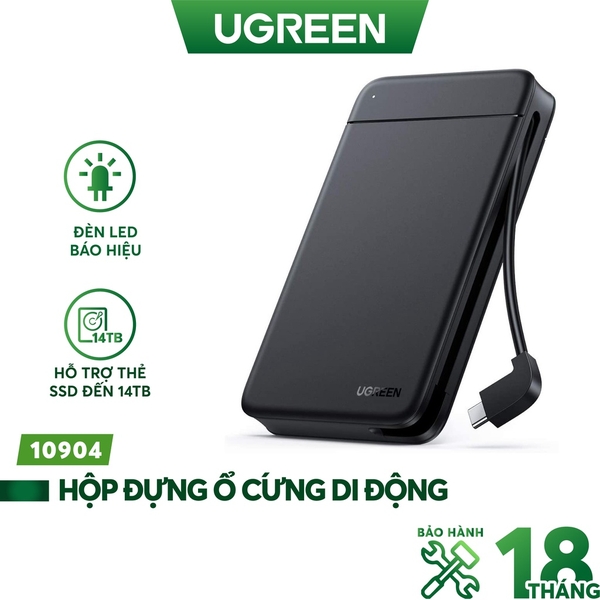 Hộp đựng ổ cứng di động SSD và HDD 2,5 inch UGREEN 10904