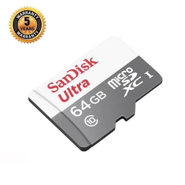 Thẻ nhớ MicroSD SanDisk Ultra 64GB Class 10 tốc độ 100 MB/s bảo hành 7 năm