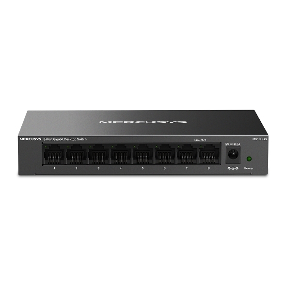 Bộ Chia Mạng Mercusys MS108GS | 8 Cổng Gigabit RJ45 10/100/1000 Mbps, Tiết Kiệm Năng Lượng