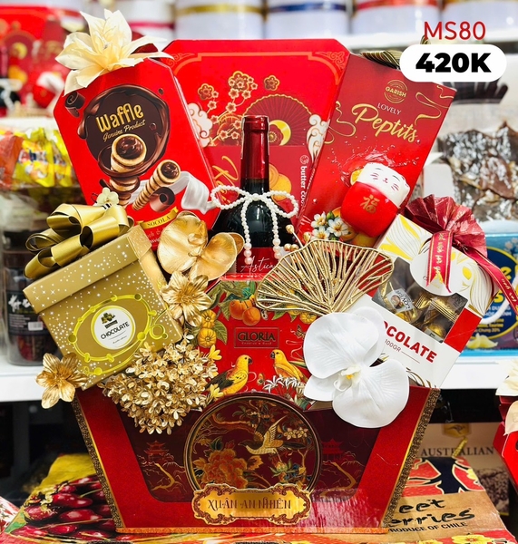Set Quà Tết Lẵng ĐỎ MS80