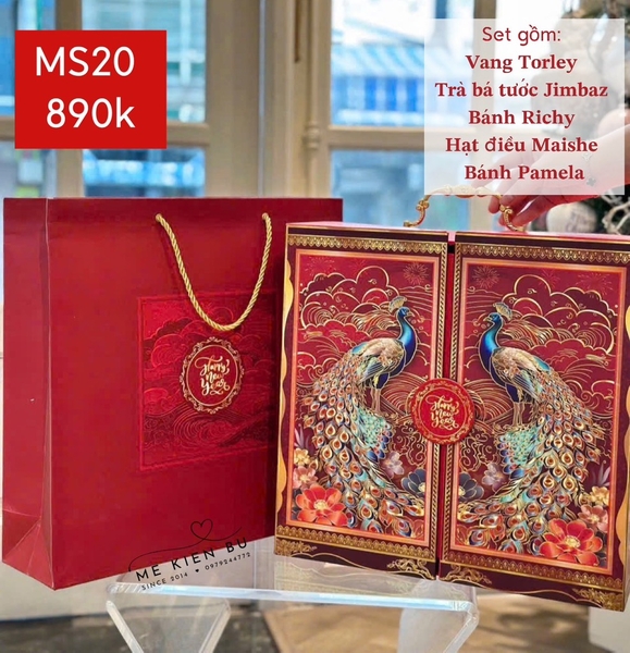 Set Quà Tết Hộp Quai Xách MS20 - ĐỎ