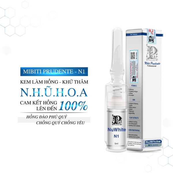 Kem Làm Hồng Nhũ Hoa Nuwhite N1 Mibiti Prudente Chính Hãng Mỹ
