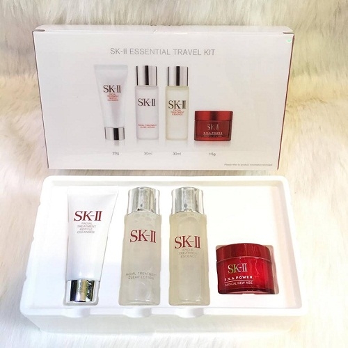 Set mini SK II nước thần 30ml, nước hoa hồng 30ml, srm 20g, kem dưỡng 15g