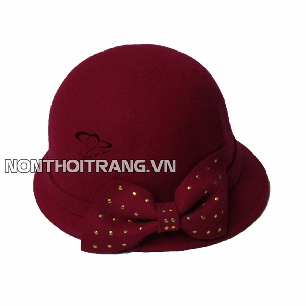 Nón nỉ vành tròn nơ kim xa (NV-VN-VN16)