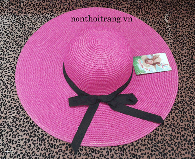 Nón vành rộng nơ vải (NV-VR-DC20)