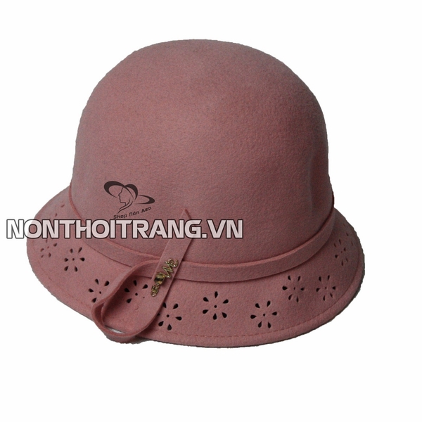 Nón nỉ dưa hấu đai xéo viền bông (NV-VN-VN19)