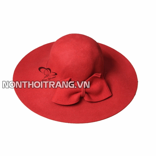 Nón nỉ vành tròn nơ trơn (NV-VT-VN05)