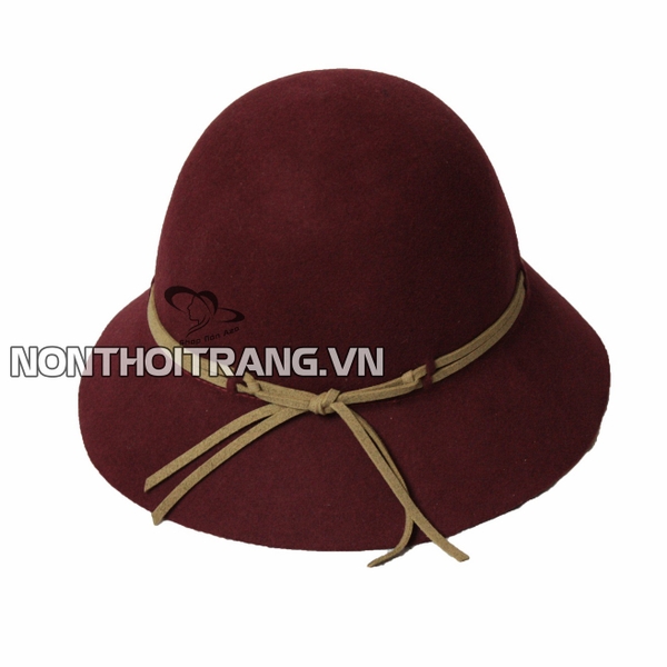 Nón nỉ vành tròn dưa hấu thắt 2 đai (NV-VN-VN14)