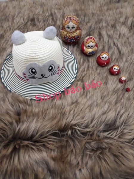 Nón cói vành vải em bé
