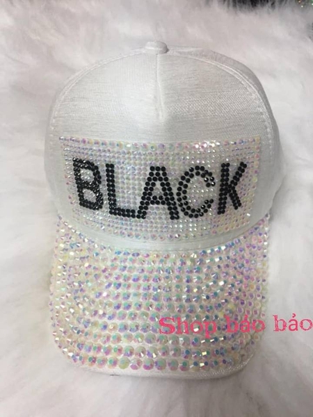 Nón kết hột chữ BLACK