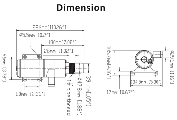 máy bơm nước thải 24v