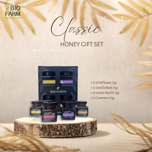 CLASSIC HONEY Gift Set - Set 4 lọ Mật ong 75g