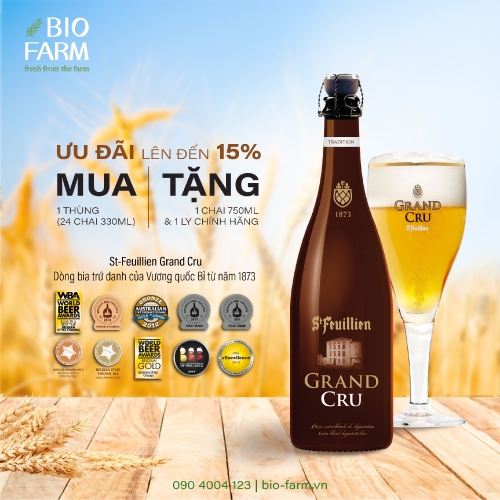 BIA GRAND CRU BỈ 330ml - MUA 1 TẶNG 2