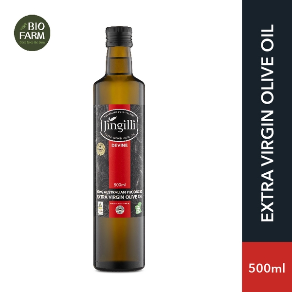Dầu olive Extra virgin Jingilli Úc 500ml (chai thủy tinh)
