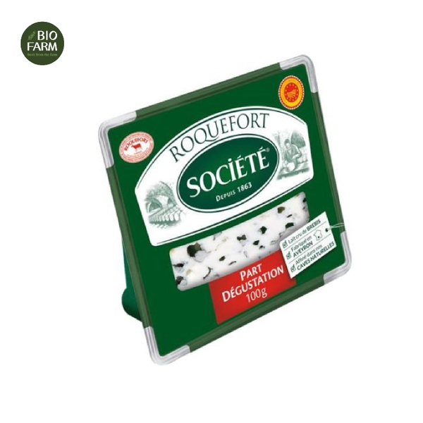 Phô mai xanh Roquefort Société (100g) - Président