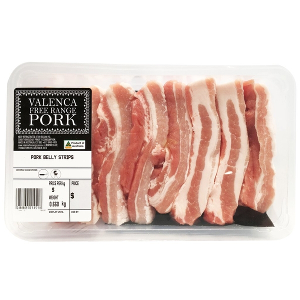 Free-Range Pork Belly Slices Skin-on - Ba chỉ heo (chăn thả tự nhiên) có da cắt lát