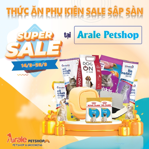 PHỤ KIỆN ĐANG GIẢM SẬP SÀN TẠI ARALE PETSHOP