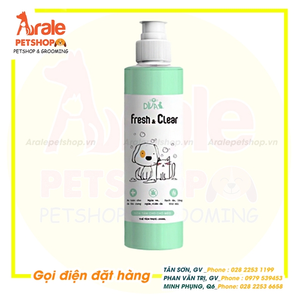 SỮA TẮM PHÒNG NGỪA VE NẤM DIVA FRESH & CLEAR 250ML