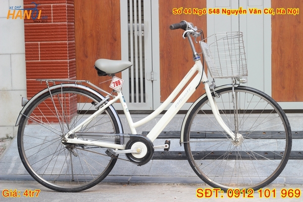 Xe đạp mini Nhật bãi Bridgestone albelt chạy dây curoa