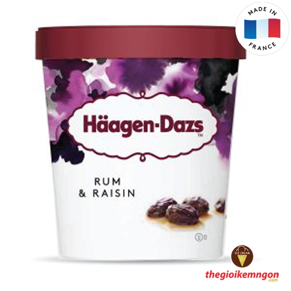 Kem hộp HaagenDazs vị rum nho 473ml Kim Phúc