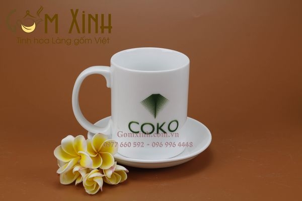 cốc sứ in logo