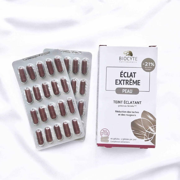 Viên uống trắng da mờ nám Biocyte  Eclat Extreme - Pháp