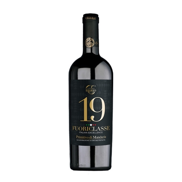 RƯỢU VANG Ý 19 FUORICLASSE PRIMITIVO DI MANDURIA 19 ĐỘ